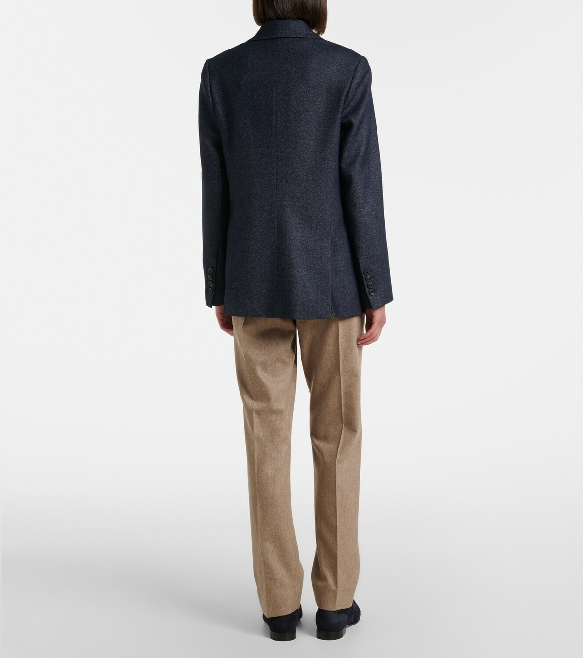 Eleventy Wool and cashmere tapered pants