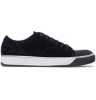 Lanvin - DBB1 Cap-Toe Suede and Textured-Leather Sneakers - Men - Navy