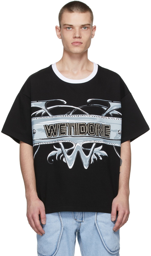 Photo: We11done Black 'W' Graphic T-Shirt