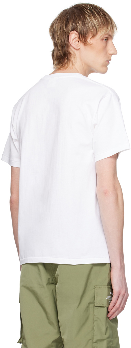 BAPE White ABC Camo Milo On Big Ape T-Shirt A Bathing Ape