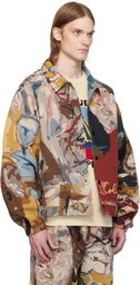 KidSuper Multicolor Jacquard Paintings Coach Jacket