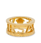 Versace - Logo Gold-Tone Ring - Gold