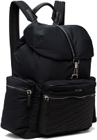 ZEGNA Black Technical Fabric & PELLETESSUTA Leather Backpack
