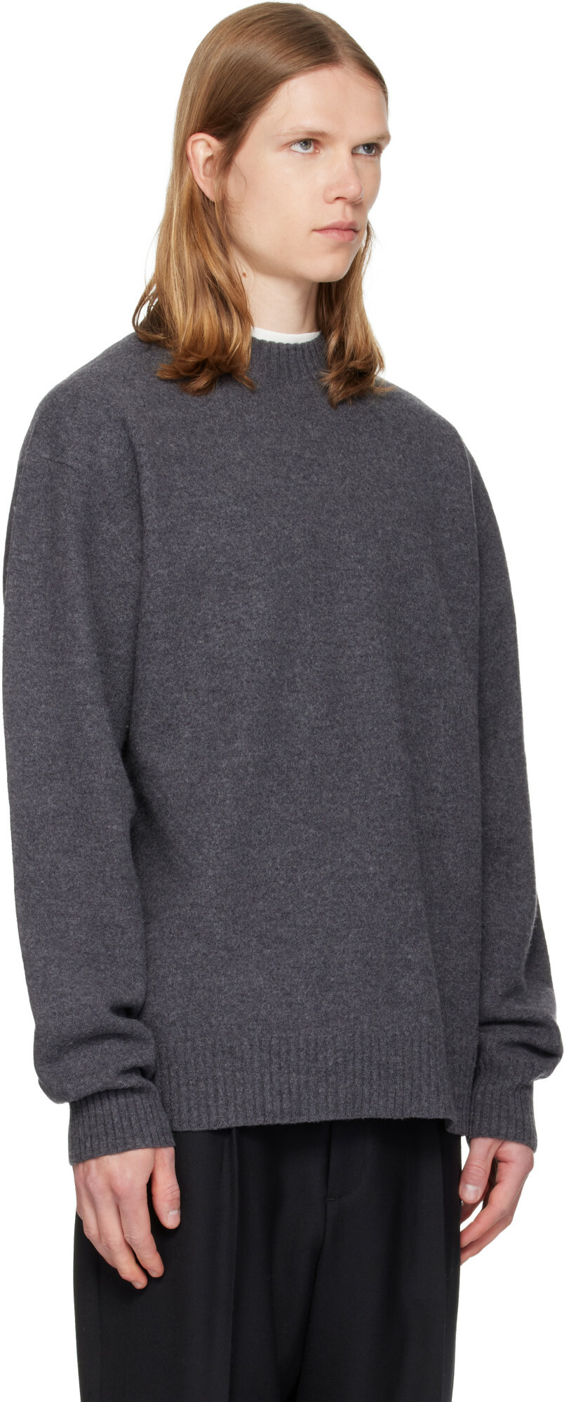 Jil Sander Gray Wool Sweater