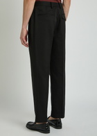Wax London Aubyn Tapered-leg Twill Trousers Black