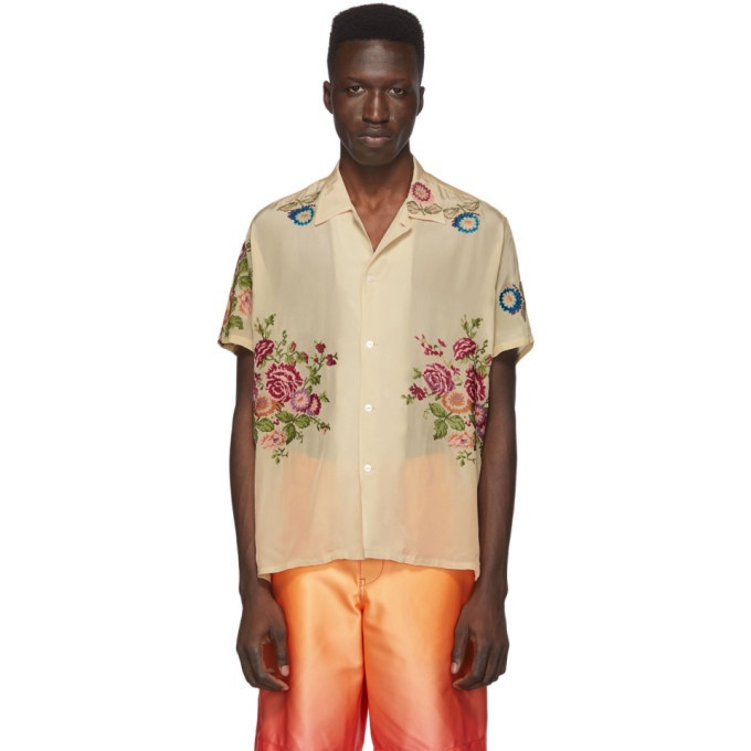 Photo: Bode Beige Needlepoint Embroidered Shirt