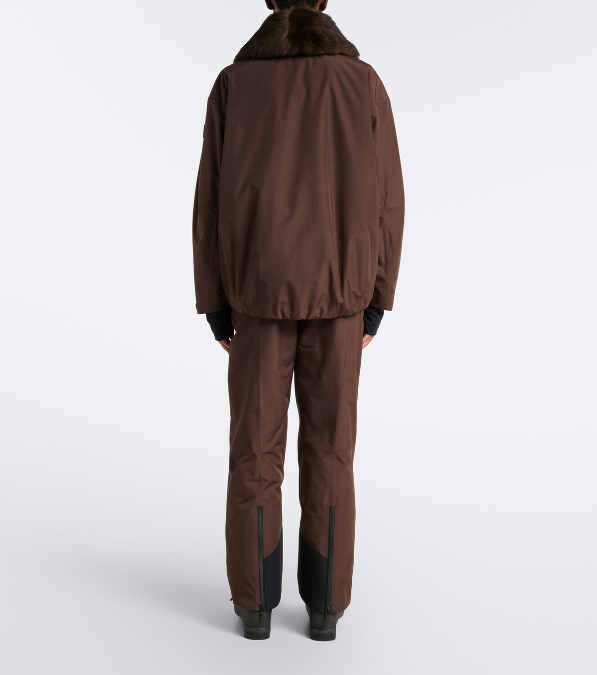 Moncler Grenoble Shearling-trimmed down ski jacket