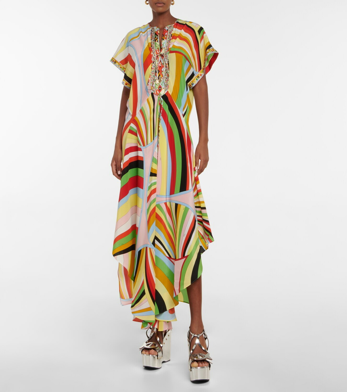 Pucci - Printed silk maxi dressPrinted silk kaftan maxi dress Emilio Pucci