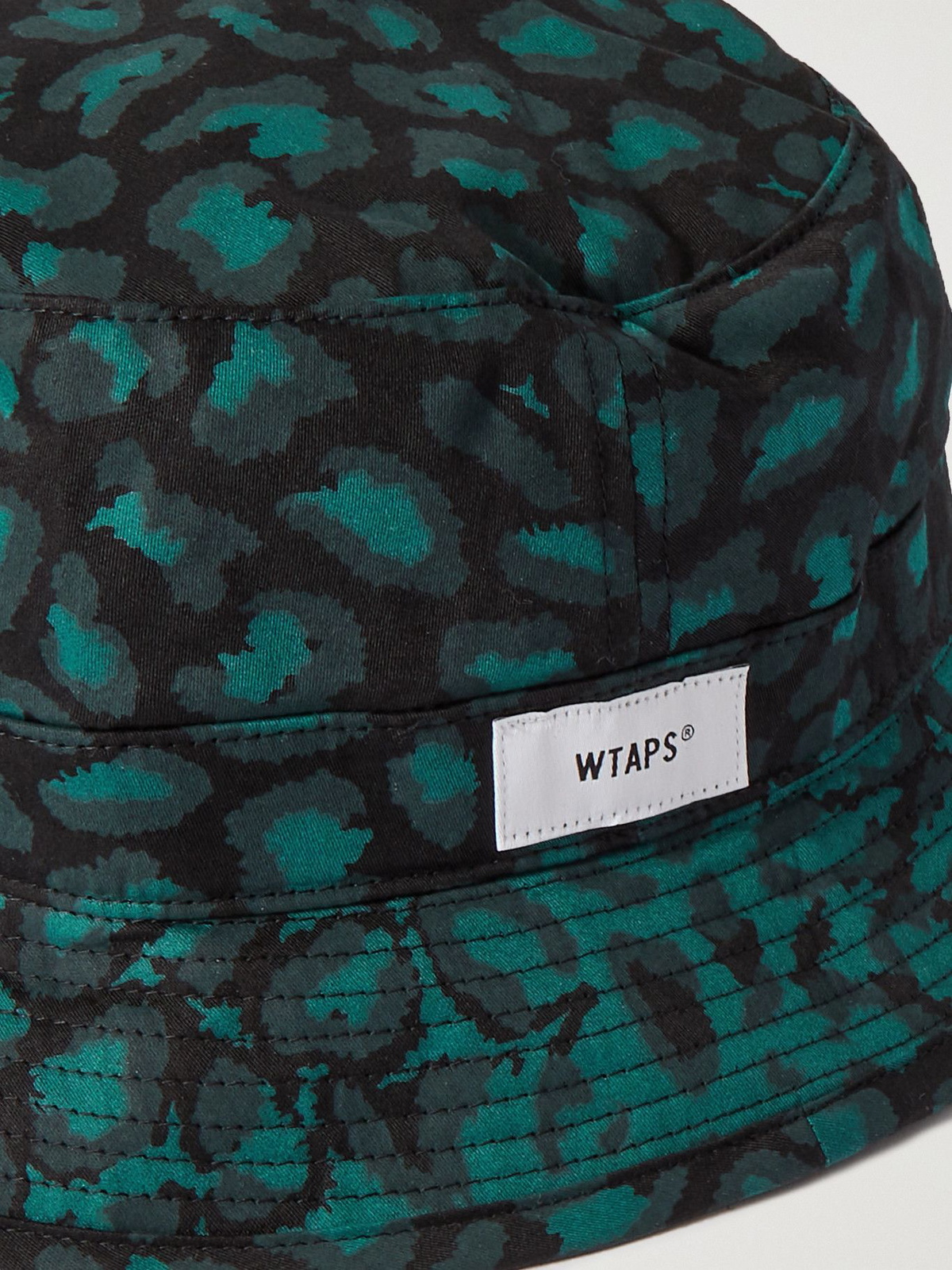 WTAPS - Logo-Appliquéd Printed Cotton-Twill Bucket Hat - Black WTAPS