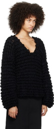 Subtle Le Nguyen Black V-Neck Sweater