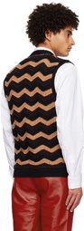 Ernest W. Baker Brown & Black 70's Cardigan