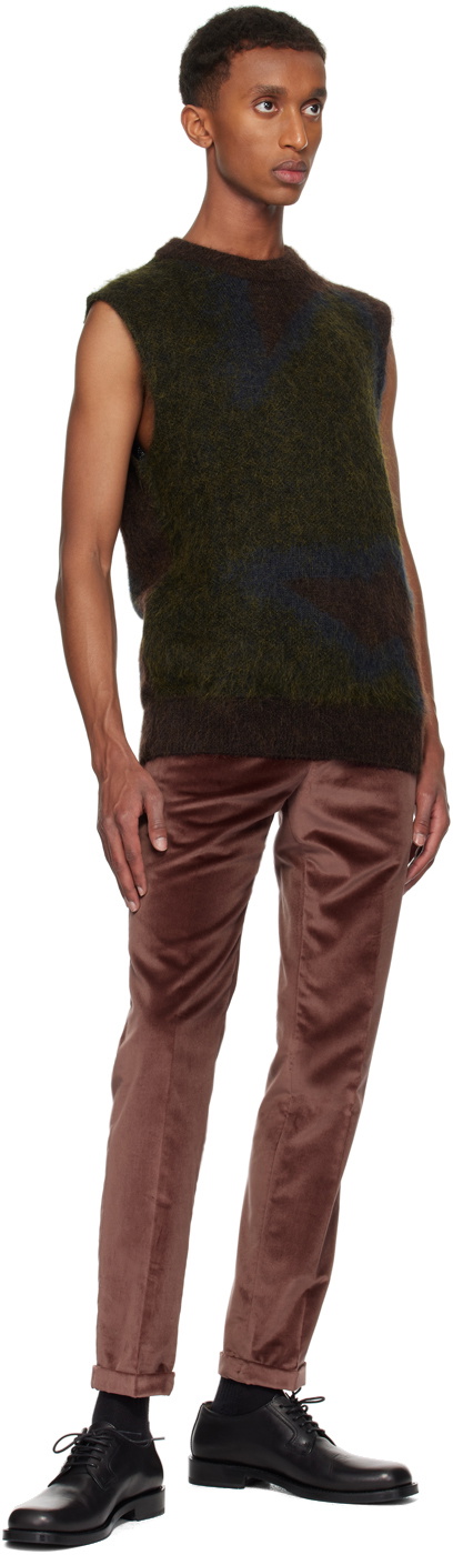 Paul Smith Khaki Photogram Leaves Vest