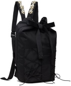 Simone Rocha Black Sporty Lace-Up Military Backpack