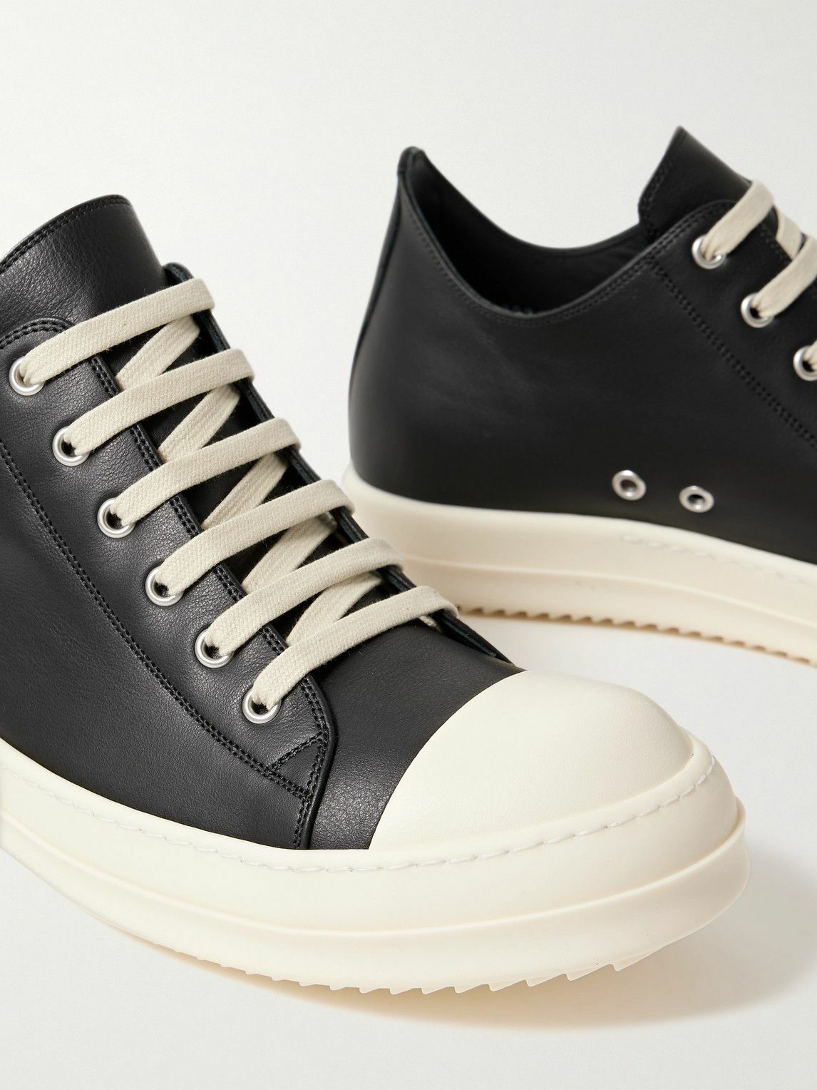 Rick Owens - Ramones Leather Sneakers - Black