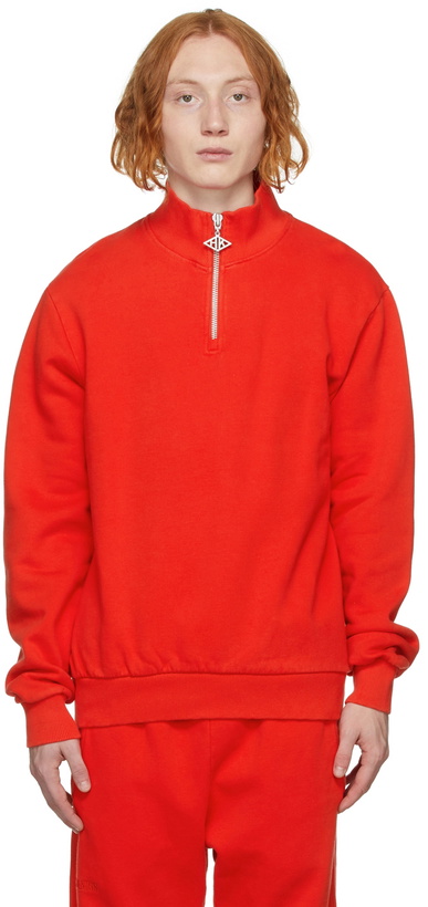 Photo: Han Kjobenhavn Red Fleece Half-Zip Sweater