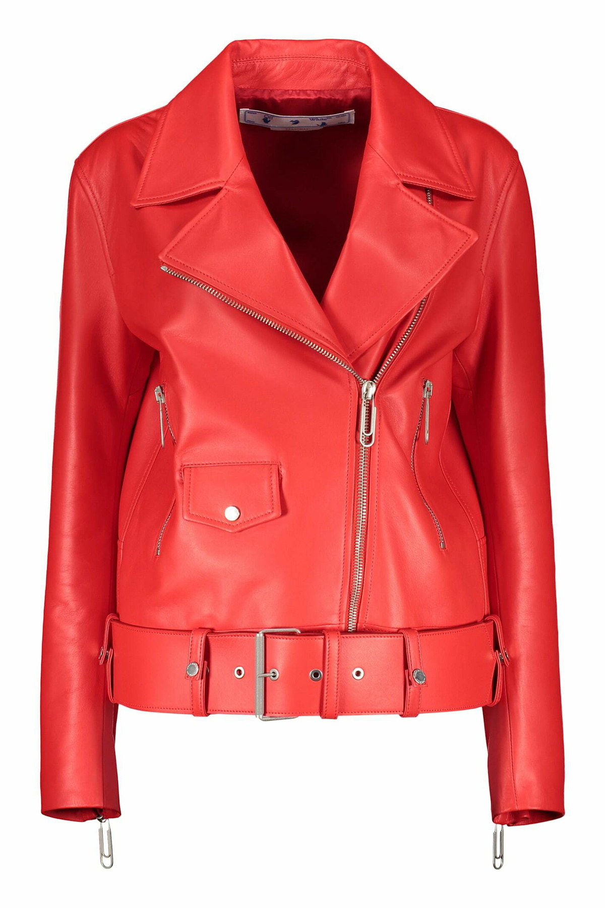 緊急セール【Off-White】Motorcycle Cropped Jacket★送料関税込 HBFAGFB Womens Fall Fashion 2023 Short Zip up Motorcycle