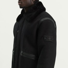 Stone Island Men's Ghost Suede Sheepskin Jacket in Black