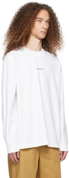 Acne Studios White Printed Long Sleeve T-Shirt