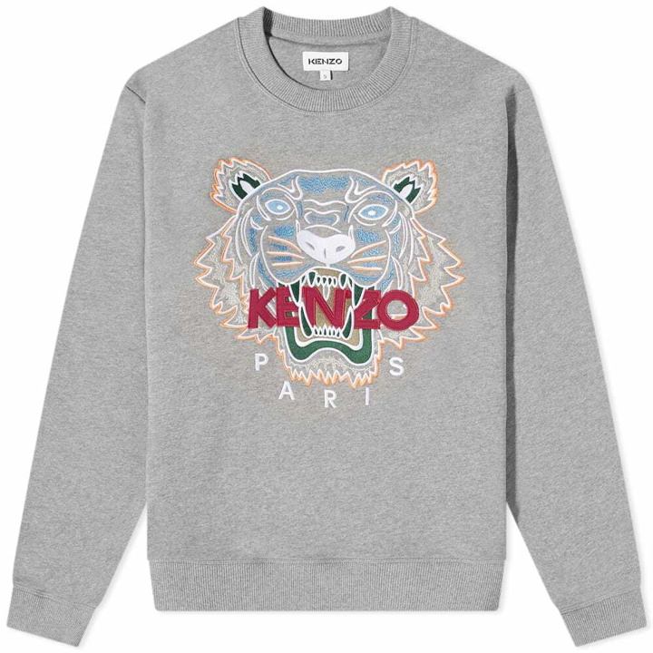 Photo: Kenzo Men's Embroidered Tiger Crew Sweat in Dove Grey