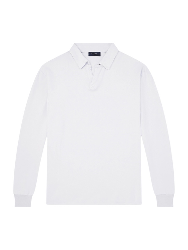 Photo: SEASE - Supima Cotton-Jersey Polo Shirt - Gray