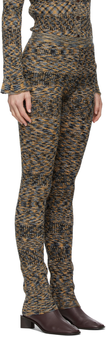 PERVERZE Multicolor Knit Shirring Narrow Lounge Pants PERVERZE