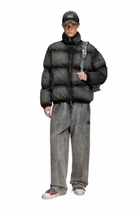 Diesel Faded denim puffer jacket - Winter Jackets - Unisex - Black