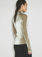 Helmut Lang Velvet Asymmetrical Top