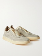 Officine Creative - Kombo Leather-Trimmed Suede Sneakers - Gray