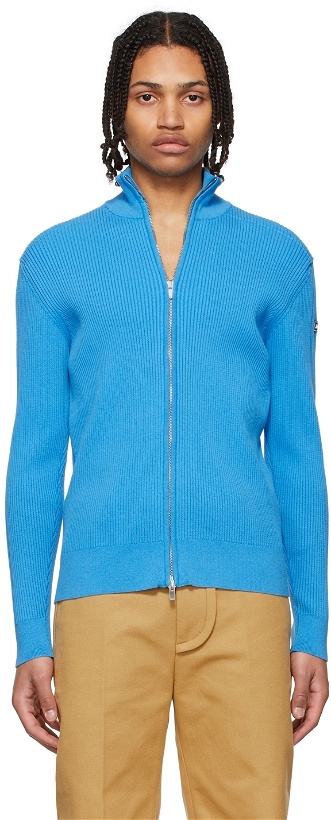 Photo: Jacquemus Blue 'Le Gilet Frescu' Zip-Up Sweater
