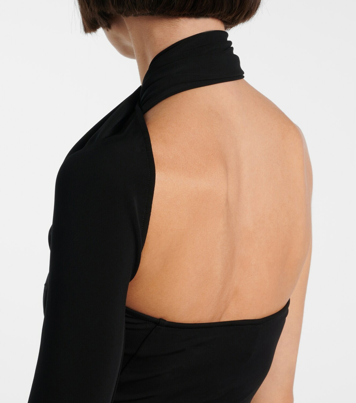 Courrèges One-shoulder crêpe maxi dress