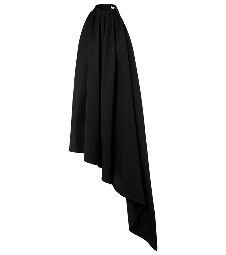 Photo: Givenchy Asymmetric draped wool cocktail dress