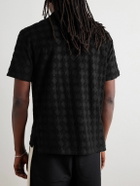 AMIRI - Logo-Embroidered Cotton-Blend Terry Jacquard Polo Shirt - Black