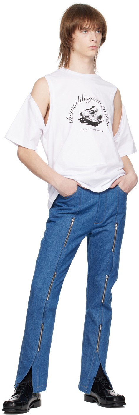 The World Is Your Oyster White Cutout T-Shirt