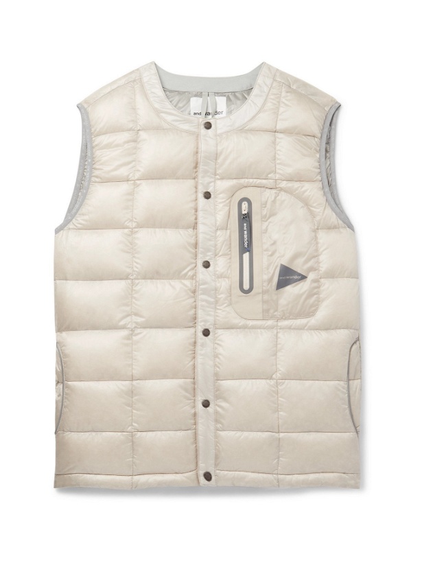 Photo: AND WANDER - Quilted PERTEX QUANTUM Down Gilet - White