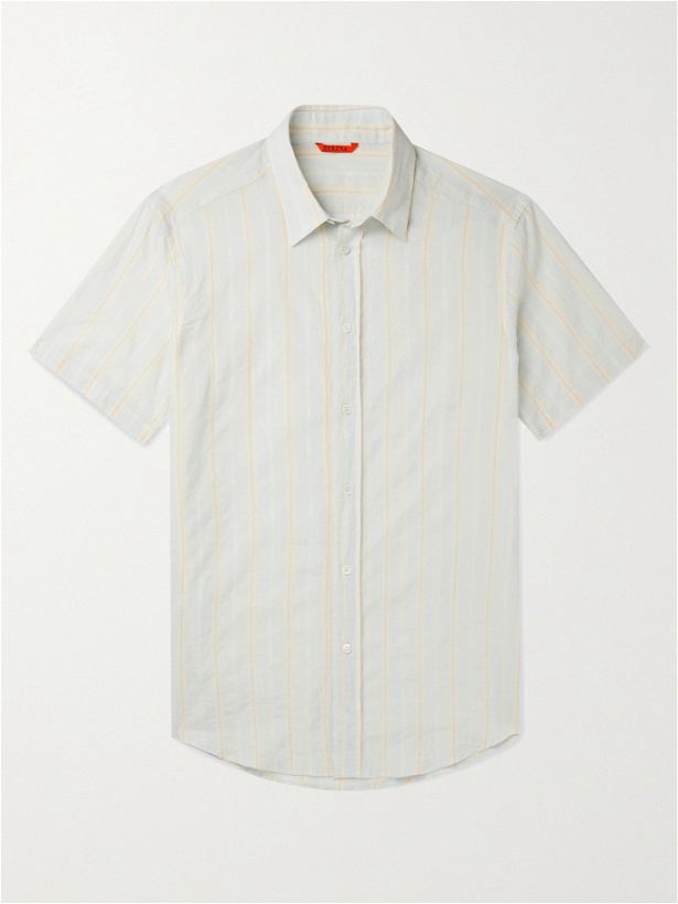 Photo: BARENA - Striped Cotton Shirt - Blue