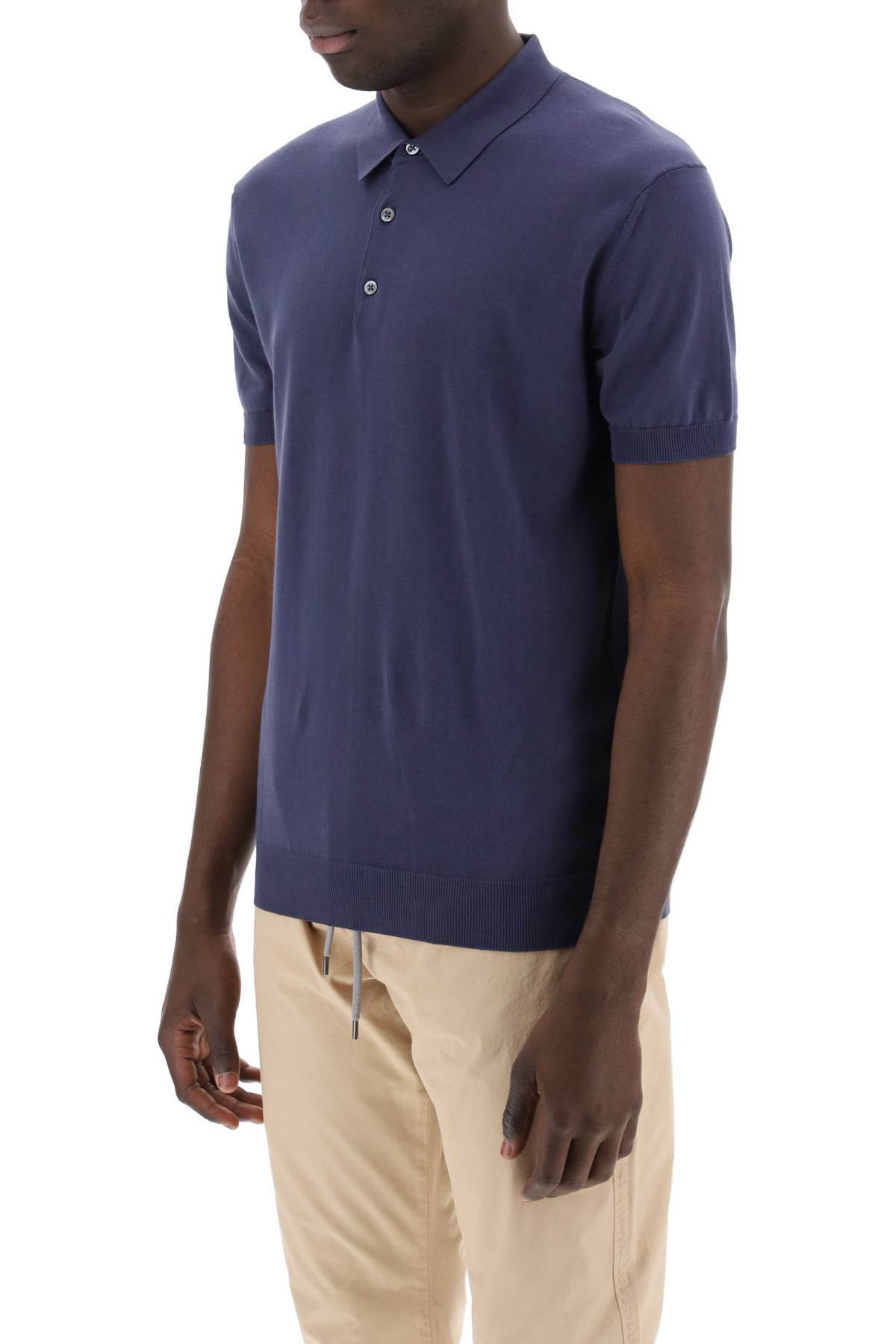 Cotton Knit Polo Shirt Baracuta