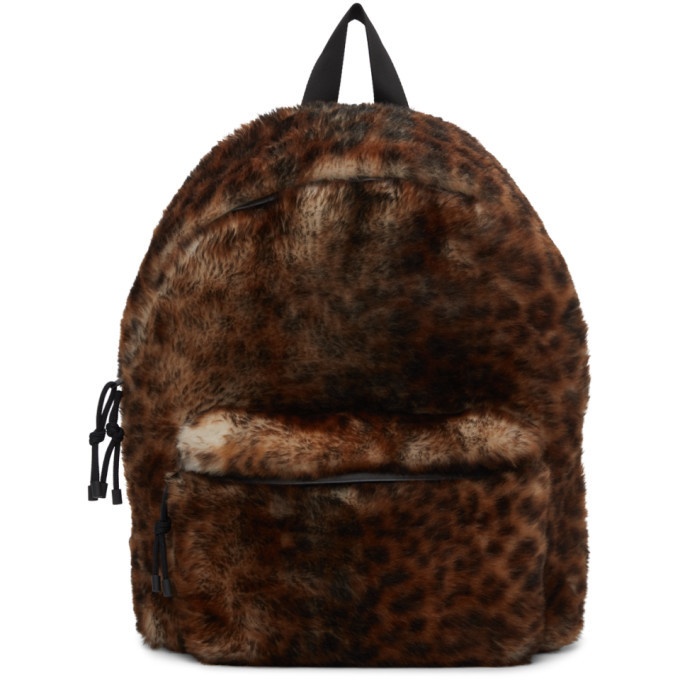 Photo: VETEMENTS Brown and Black Shearling Leopard Backpack