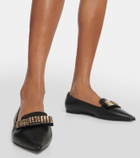 Jimmy Choo Gala embellished leather ballet flats