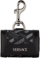 Versace Black Logo Airpods Case