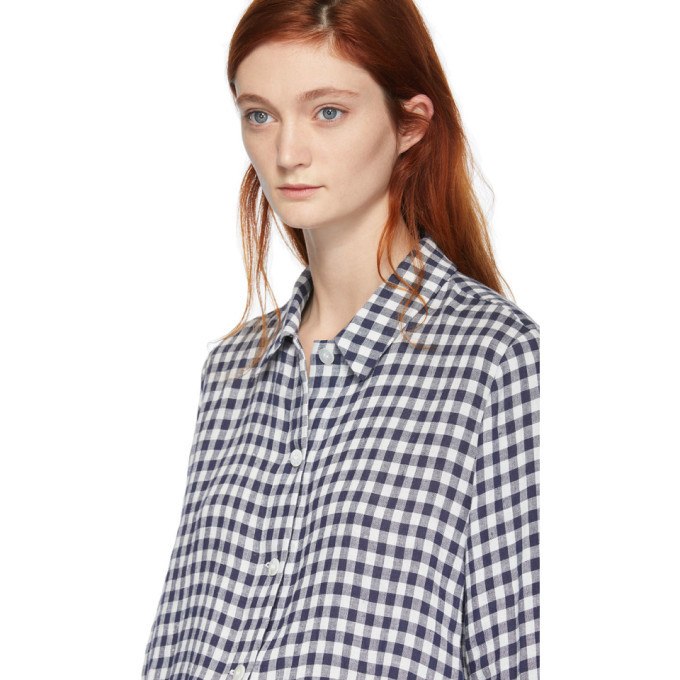 Mansur Gavriel Blue Gingham Worker Shirt
