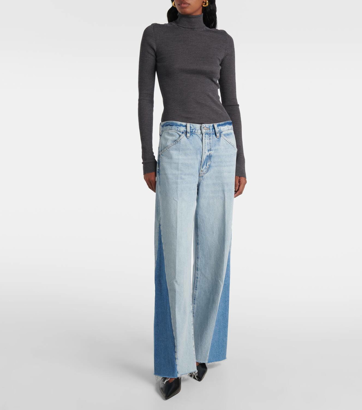 Frame Le Baggy Palazzo mid-rise wide-leg jeans