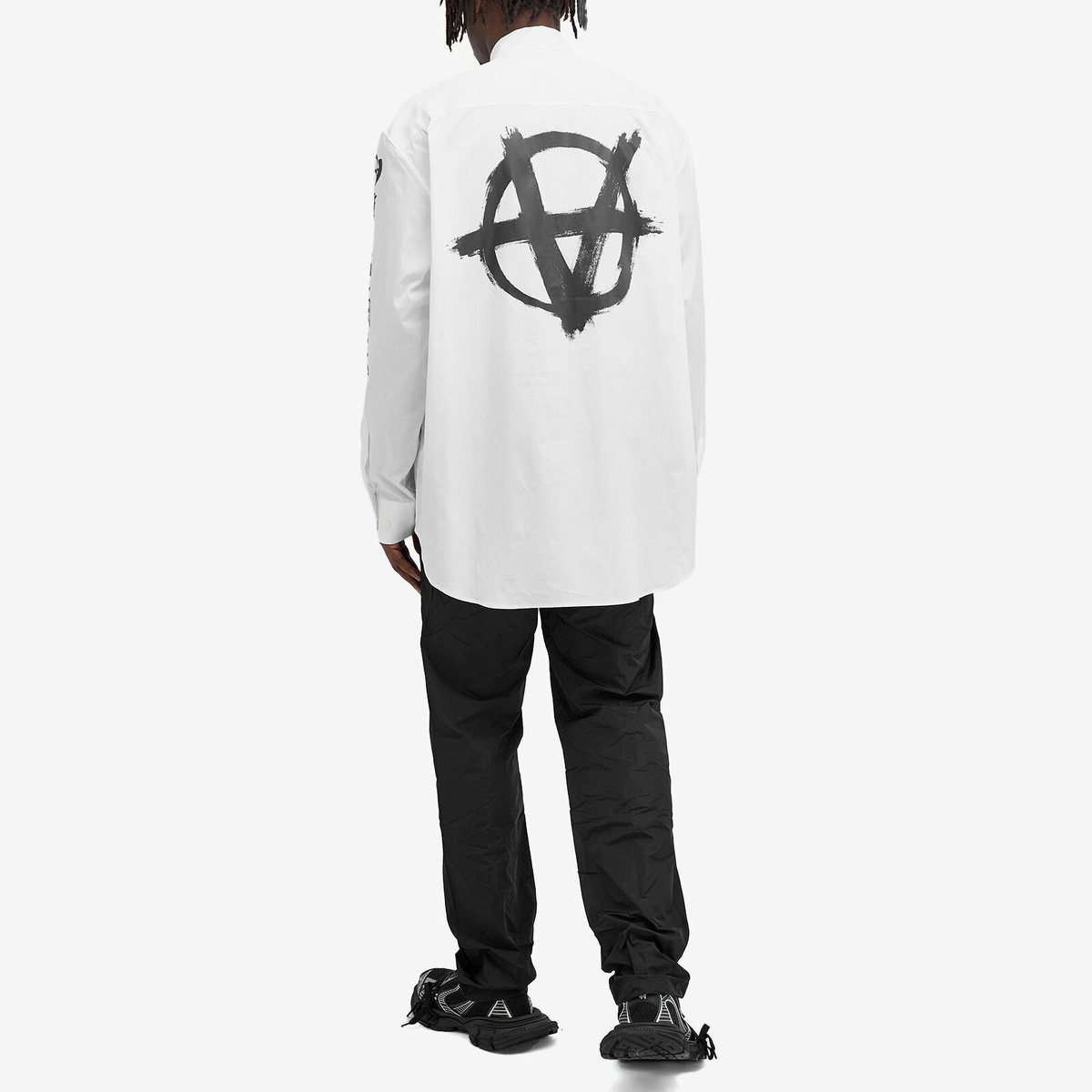 Vetements Men's Double Anarchy Shirt in White Vetements