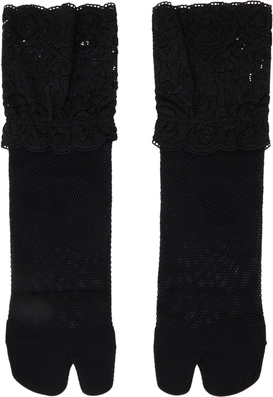 Photo: YOHJI YAMAMOTO Black Mesh/Lace Tabi Socks