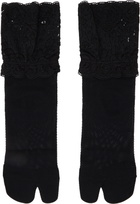 YOHJI YAMAMOTO Black Mesh/Lace Tabi Socks