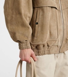 Nour Hammour Beck suede bomber jacket