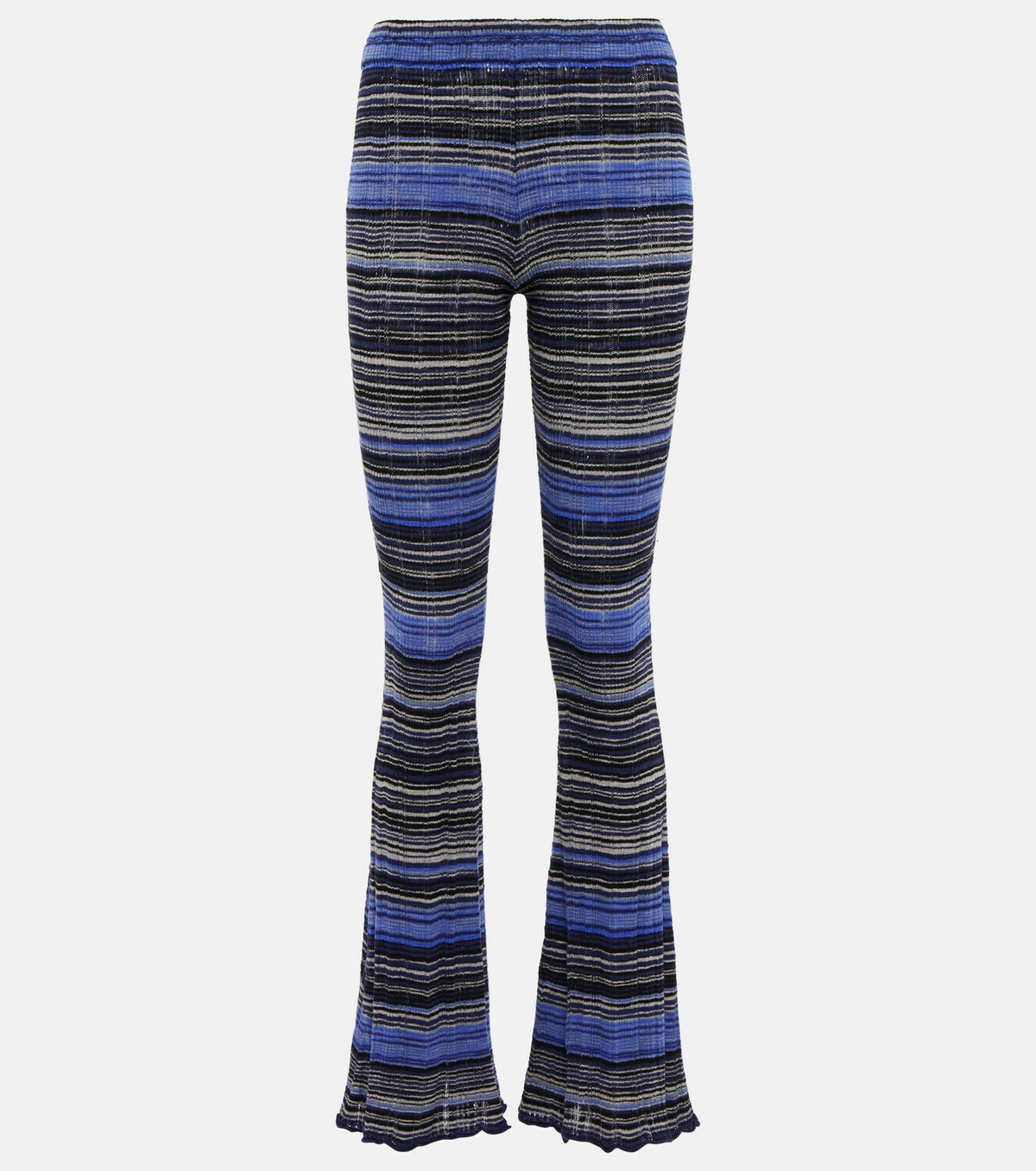 Acne Studios - Striped cotton-blend knit pants Acne Studios display picture 1