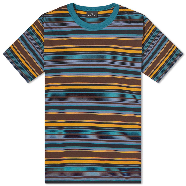 Photo: Paul Smith Men's Stripe T-Shirt in Brown