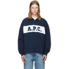 A.P.C. Navy Rugby Polo