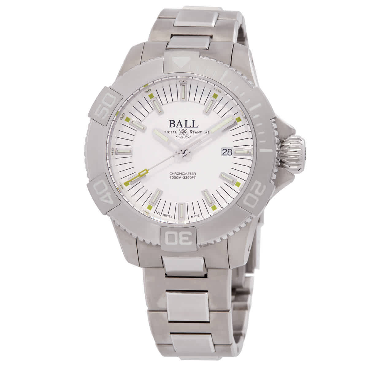 Ball Engineer Hydrocarbon Automatic Chronometer White Dial Mens Watch DM3002A-S1CJ-WH