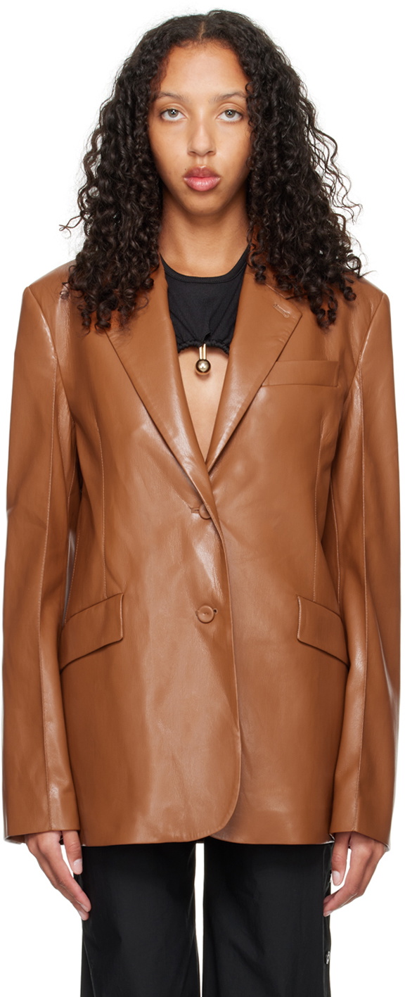 Tan vegan clearance leather jacket